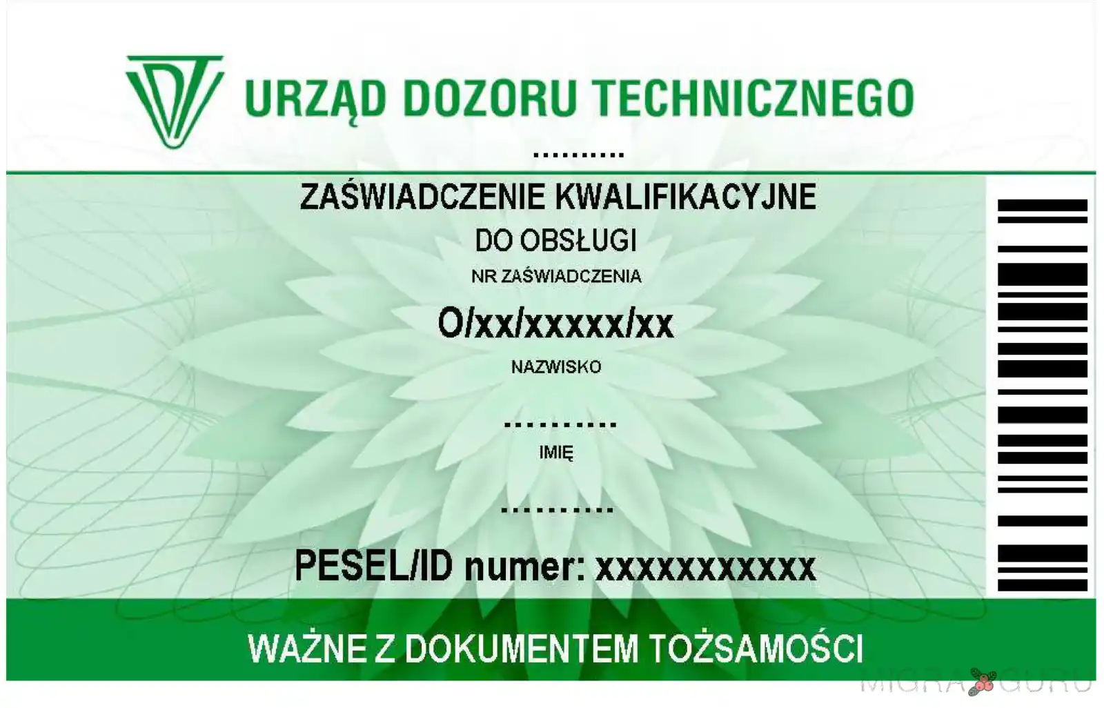 Przedłużanie okresu ważności zaświadczeń kwalifikacyjnych UDT - что это?